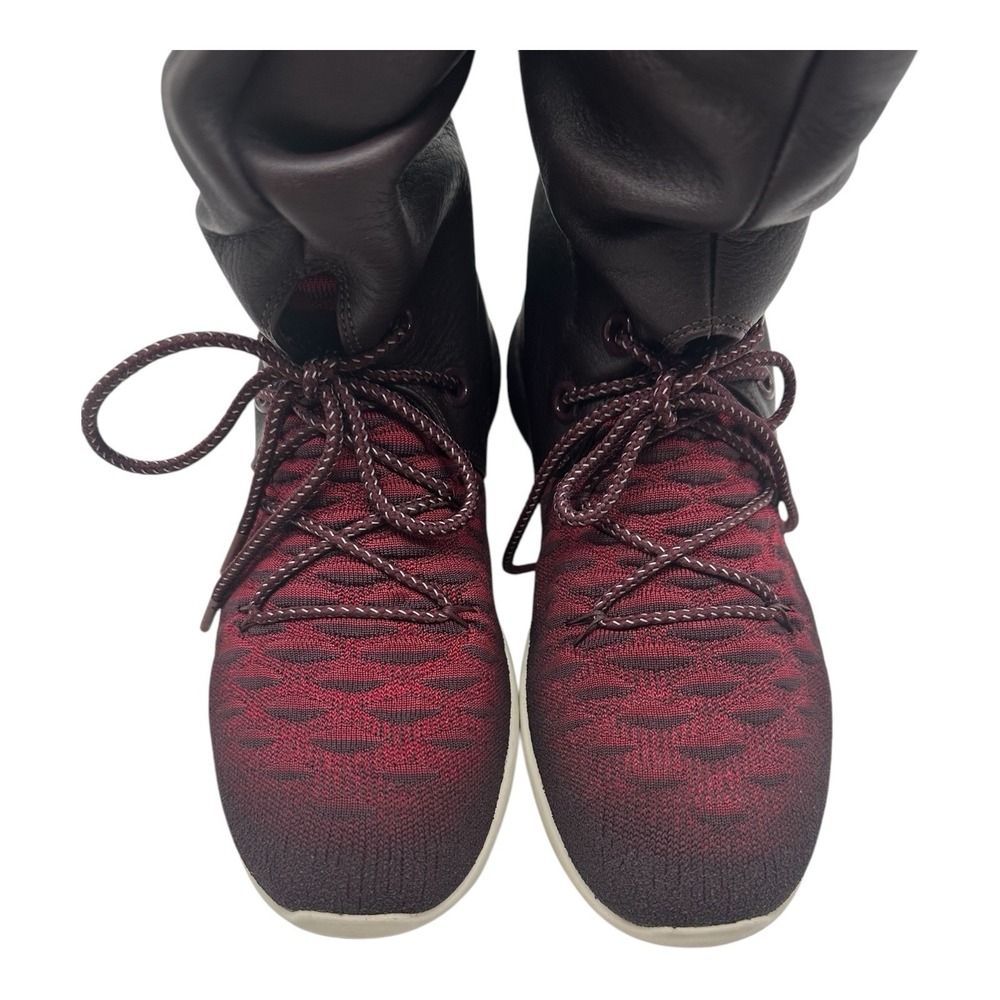 Nike Roshe Two Hi Flyknit Boots Women's Size 10 Deep Burgundy Red 861708-600 - Picture 4 of 12